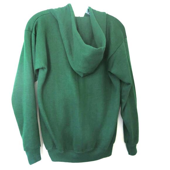 VINTAGE 1970's SEARS Perma Prest Zip Hoodie Size S Sweatshirt Green Casual - Picture 5 of 8